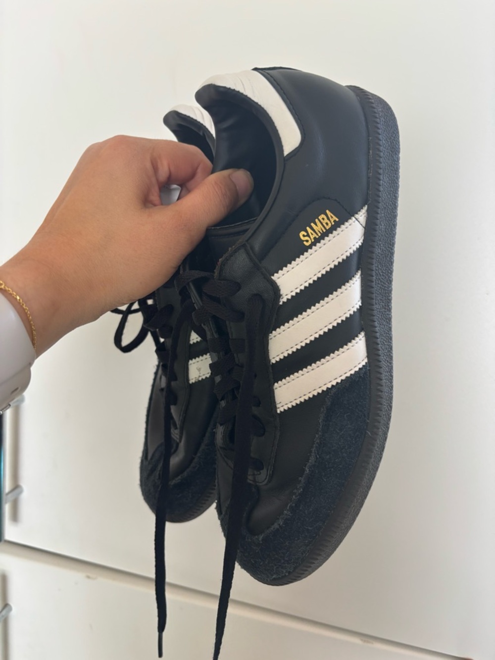 adidas Black and White Samba Retro Trainers